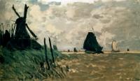 Monet, Claude Oscar - A Windmill Near Zaandam